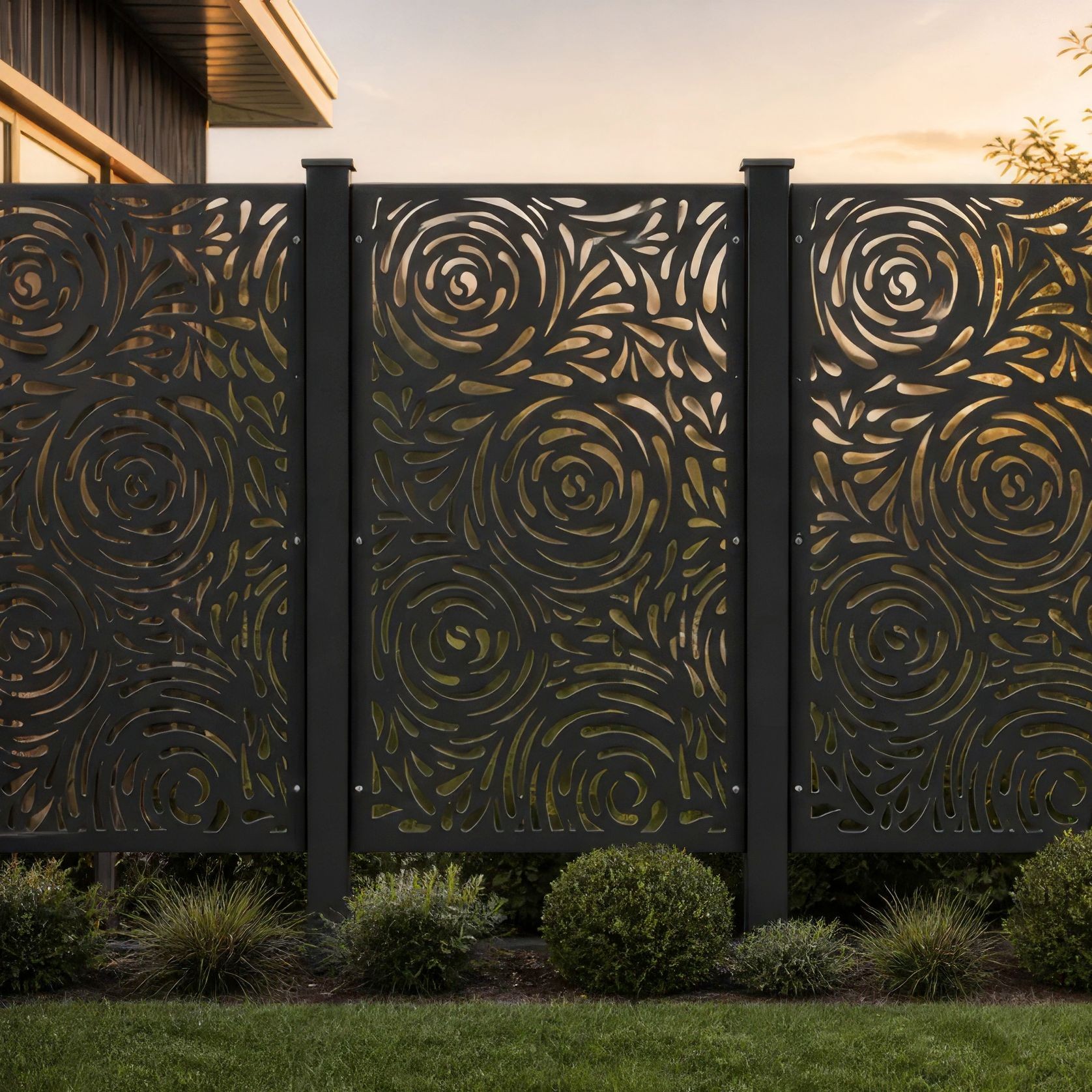 Privacy Screen & Fence Panel - Drop Flower gallery detail image