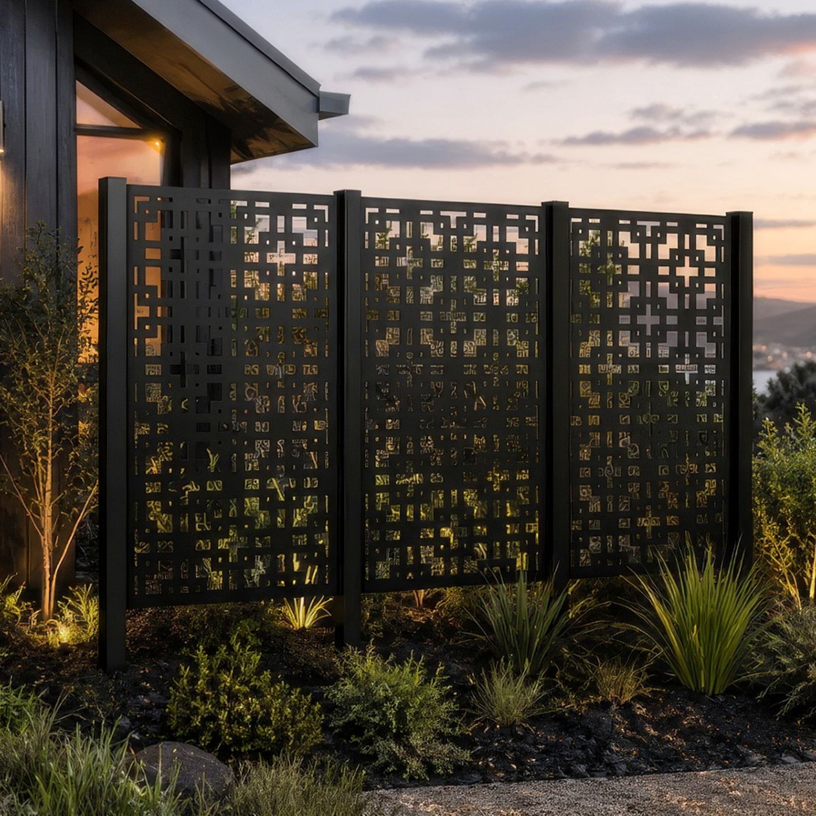 Decorative Screen & Fence Panel - The Squares gallery detail image