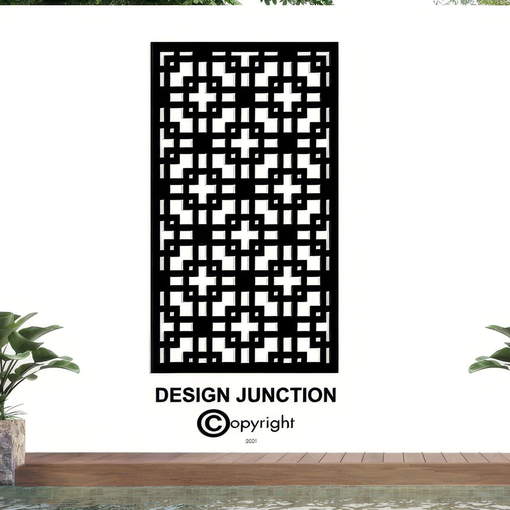 Decorative Screen & Fence Panel - The Squares gallery detail image