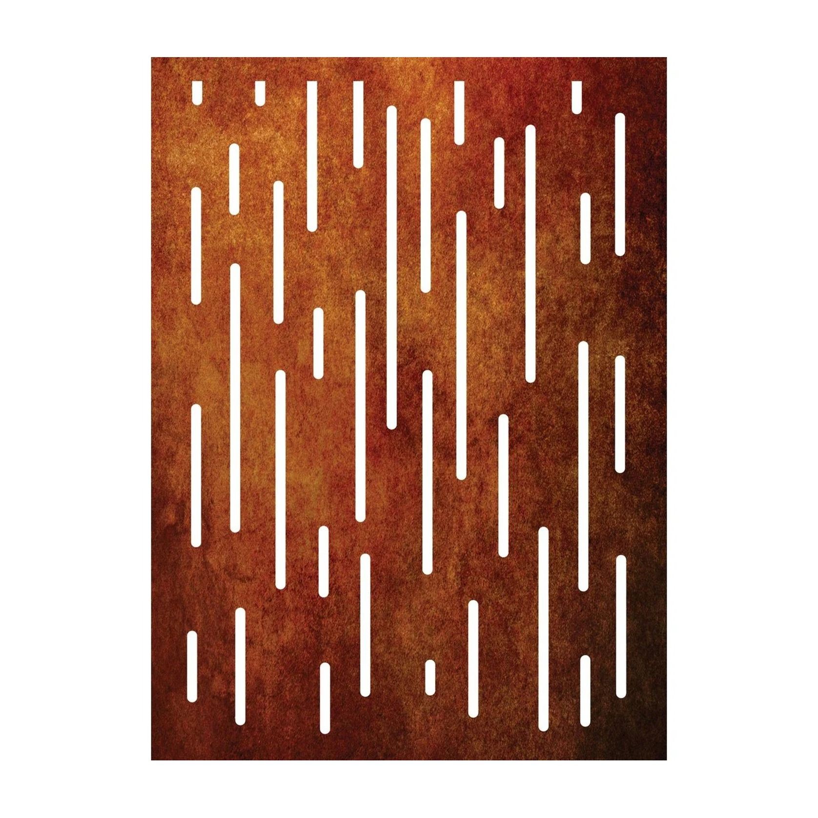 Vertical Lines - Corten Steel & Aluminium Fence Panel gallery detail image