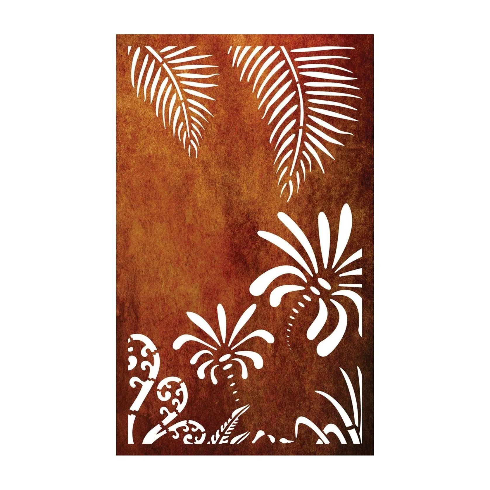 Decorative Garden Art & Privacy Screen- Koru with Palm gallery detail image