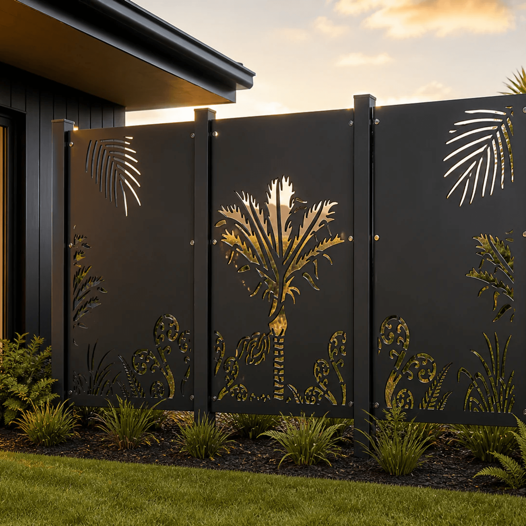 Privacy Screen - Nikau Decorative Panel Set gallery detail image