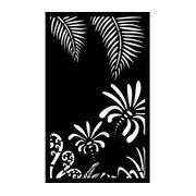 Decorative Garden Art & Privacy Screen- Koru with Palm gallery detail image