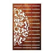 Fence Panel - Half Hibiscus with Koru & Straight lines gallery detail image