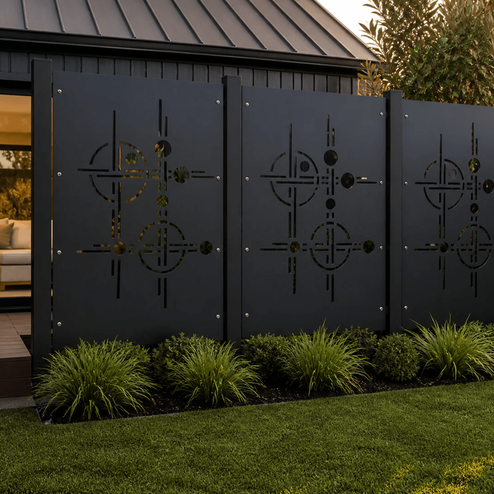 Privacy Screen & Fence Panel - Echo Lines gallery detail image