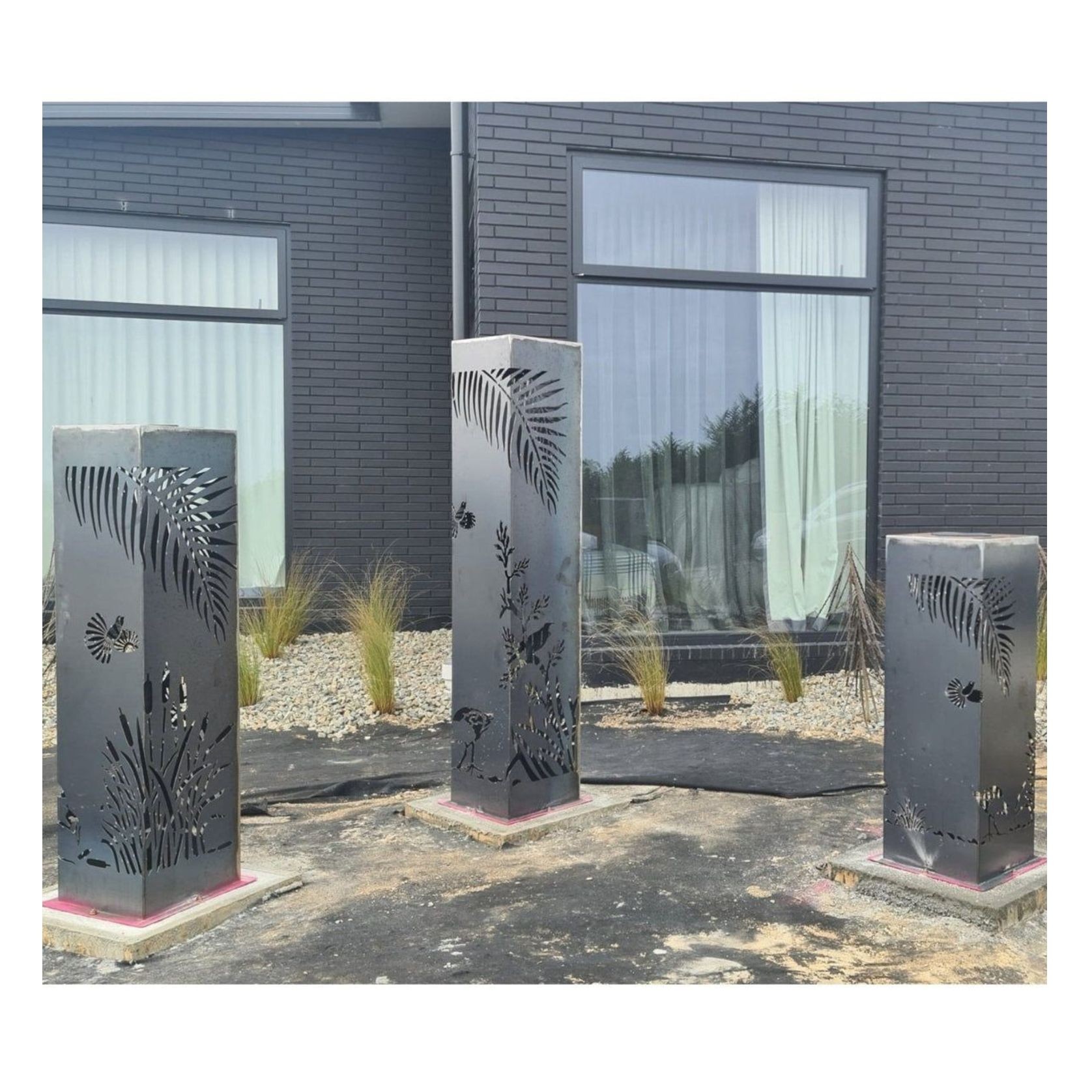 Corten Steel Garden Sculptures -  Wild Light pillar gallery detail image