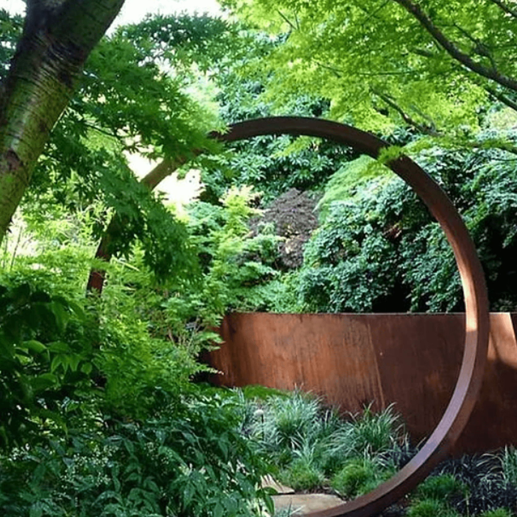 Corten Garden Ring Sculpture gallery detail image