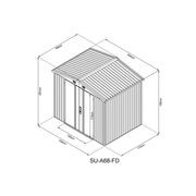 Innosteel D Apex Shed | DTGS-ISA68-FD-AKL gallery detail image