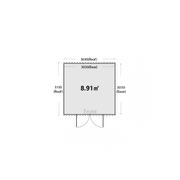 3030 x 3030 x 2090mm Garden Shed Gable Roof Hazy Grey gallery detail image