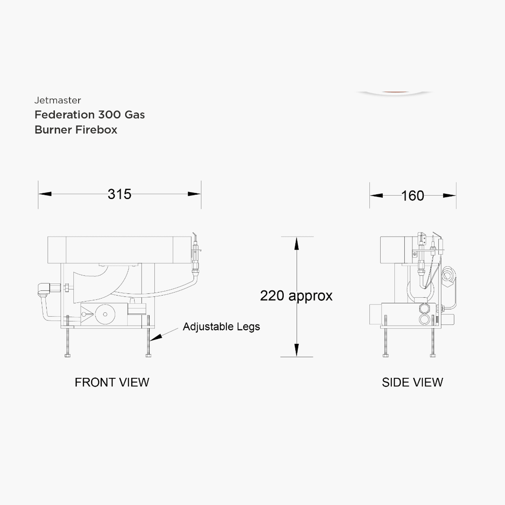 Federation 300 Gas Burner | Gas Fireplace gallery detail image