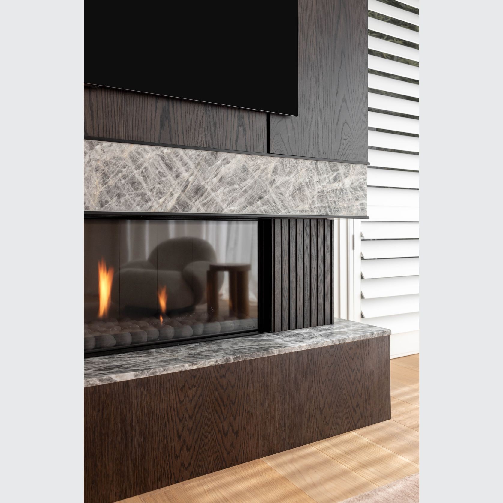 Escea DS1400 High Output Frameless Gas Fireplace gallery detail image