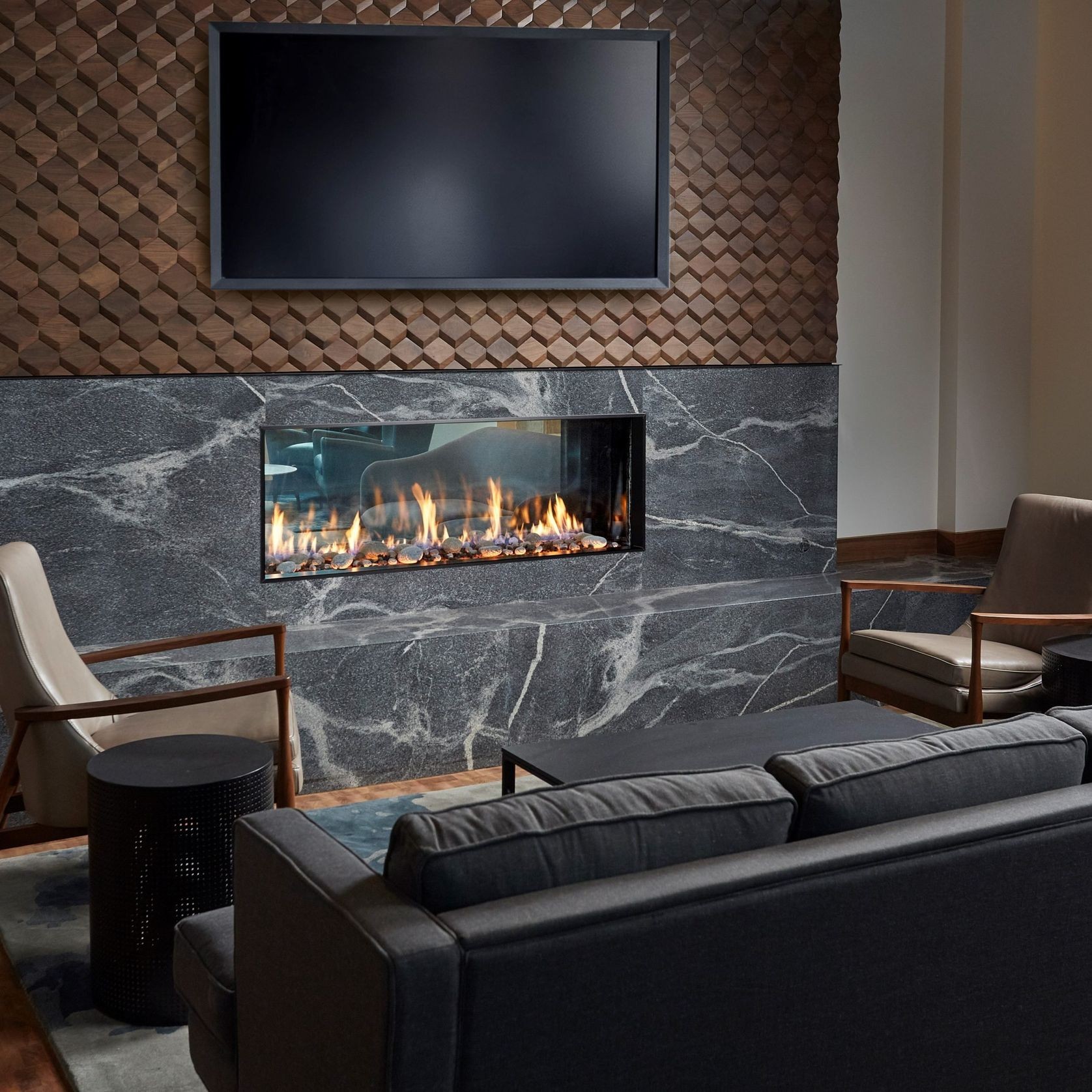 Davinci See Thru Gas Fireplace | ArchiPro AU