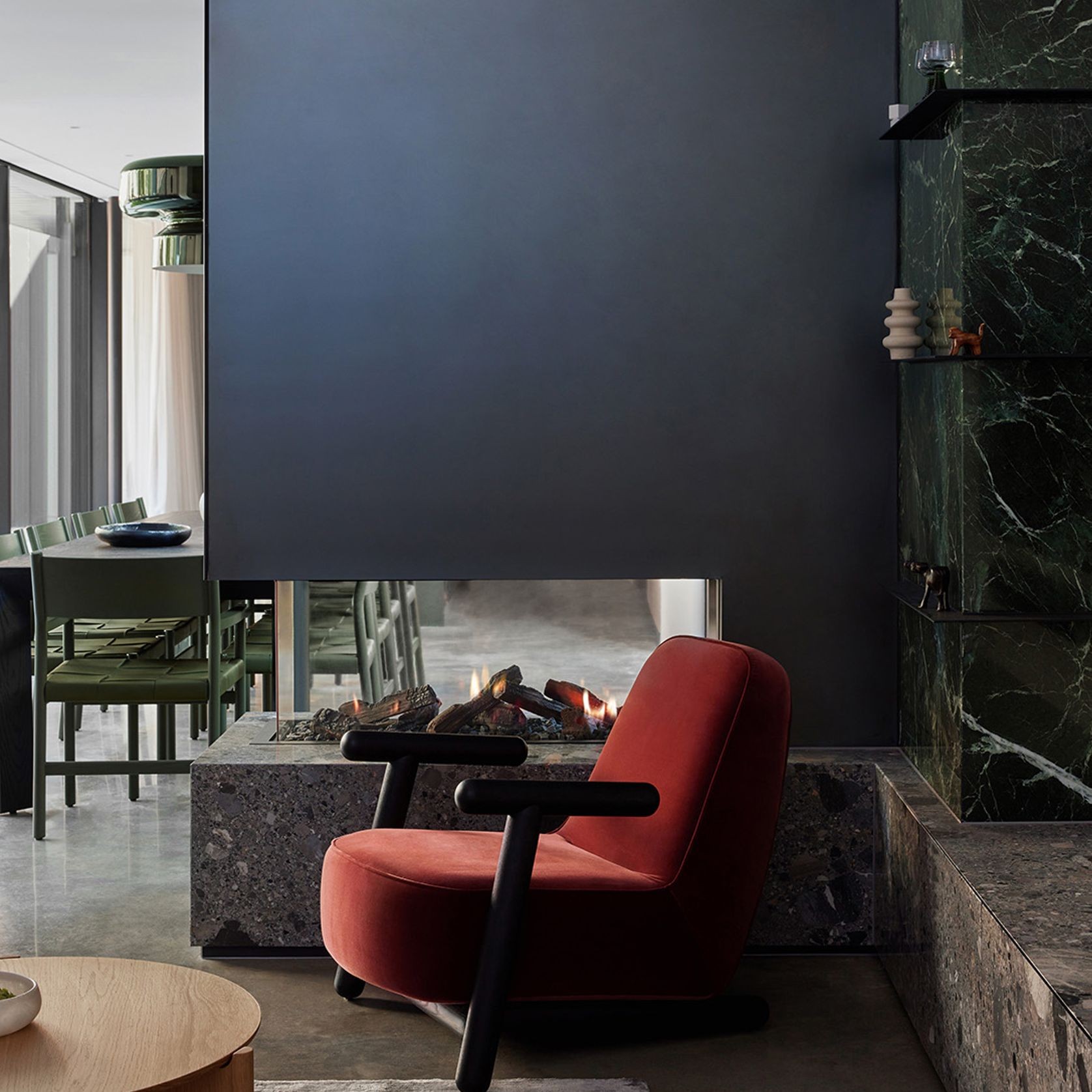 MODE KS1150 Peninsula Gas Fireplace gallery detail image