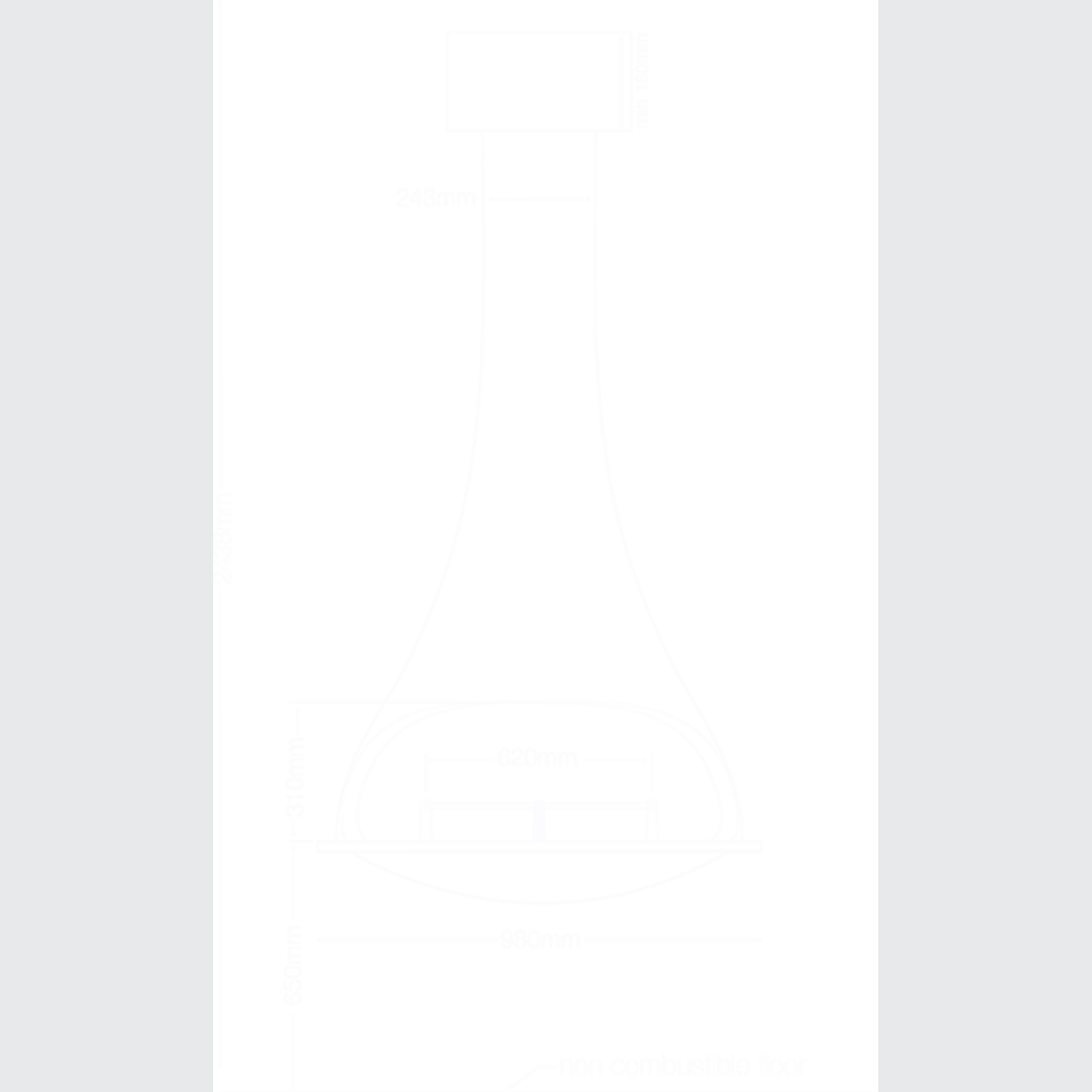 JC Bordelet Tatiana 997 - Suspended Wood Fireplace gallery detail image