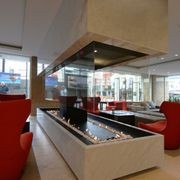 Custom Living Flame Asymmetrical Fireplace gallery detail image