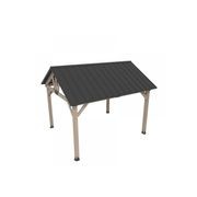 Cedar Wood Patio Gazebo with Black Hard Top Roof gallery detail image