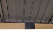 Cedar Wood Patio Gazebo with Black Hard Top Roof gallery detail image