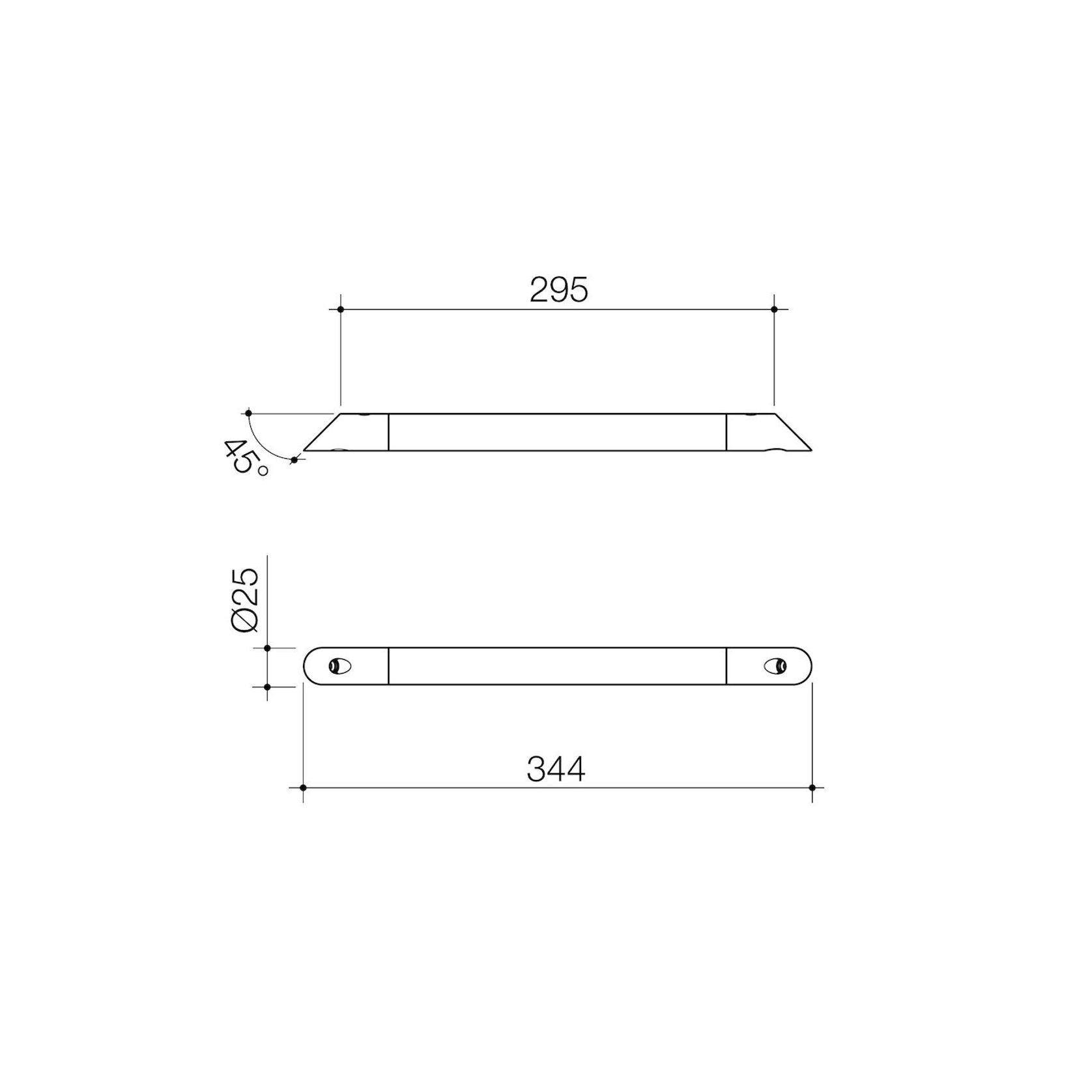 Opal Support Corner Shower Rail gallery detail image