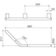Opal Support Rail 135 Degree Right Handed gallery detail image