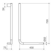 Opal Support Rail 90 Degree Angled gallery detail image