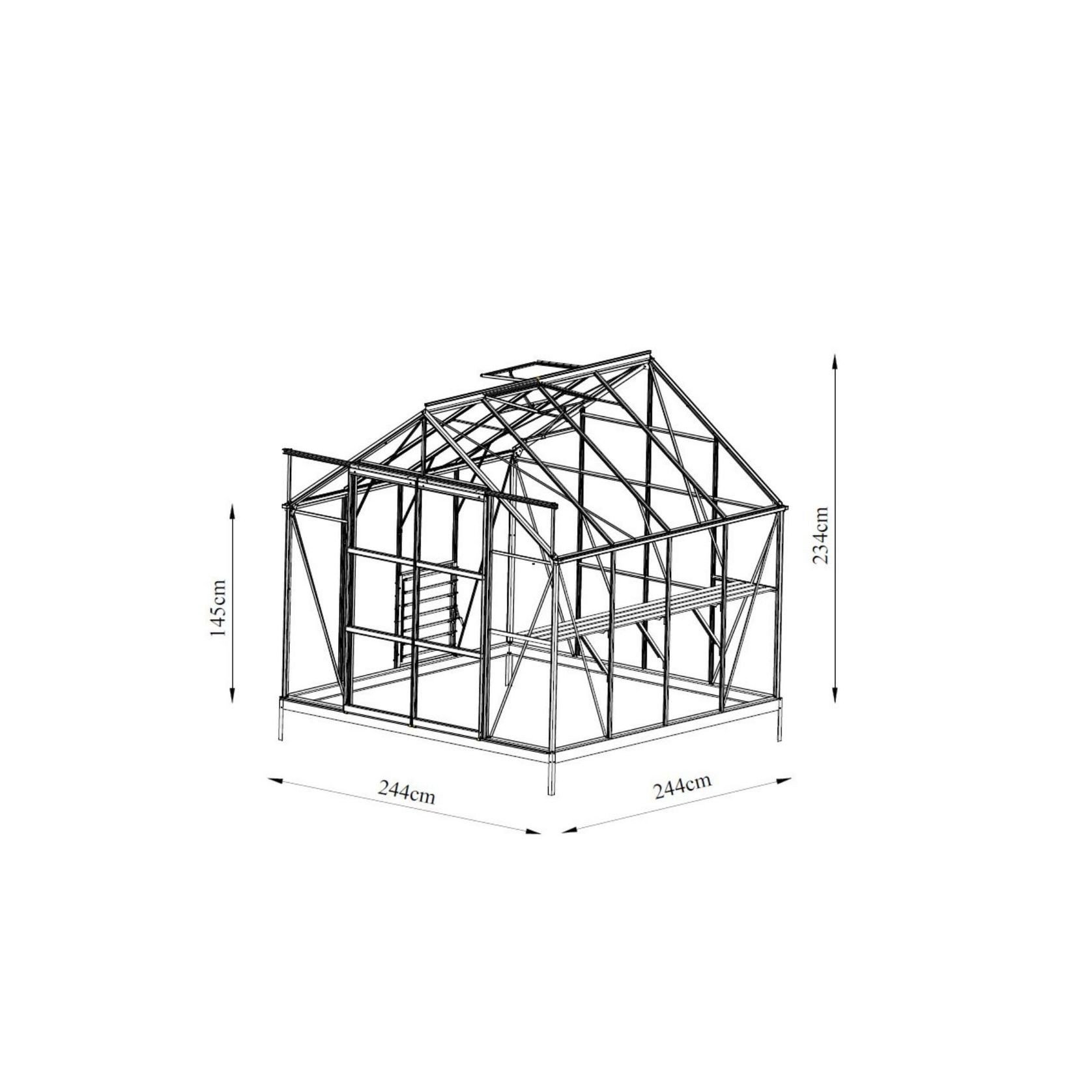 Glasshouse 4mm toughened glass | FW-HX0808 gallery detail image