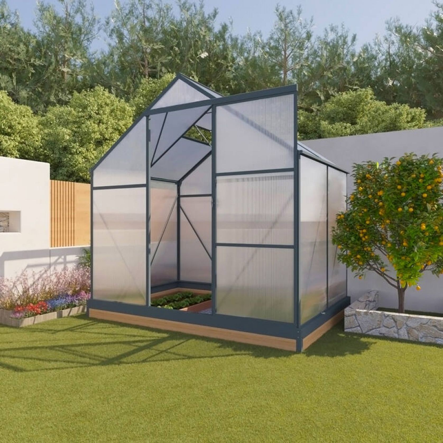 Greenhouse 6mm Twin Wall 2230 x 1540 x 2150mm gallery detail image