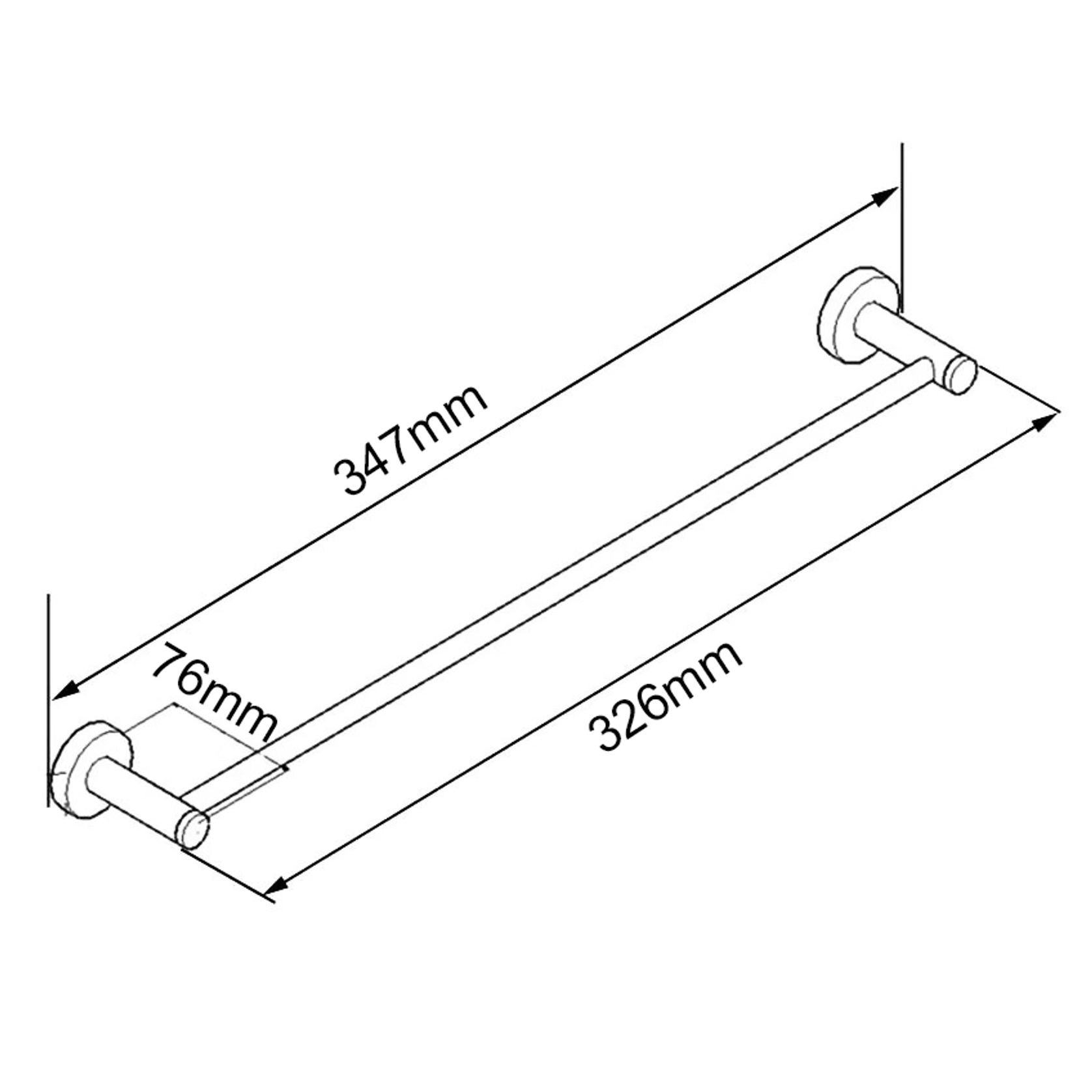 Lucid Pin Hand Towel Rail Matte Black gallery detail image