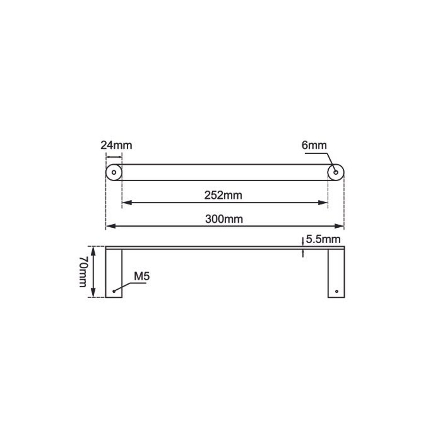 Rushy Hand Towel Rail Matte Black gallery detail image