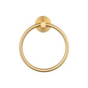 Lucid Pin Hand Towel Ring Brushed Brass gallery detail image