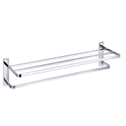 Cubic Long Towel Shelf and Rail 610mm Chrome gallery detail image
