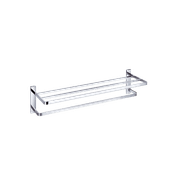 Cubic Long Towel Shelf and Rail 610mm Chrome gallery detail image