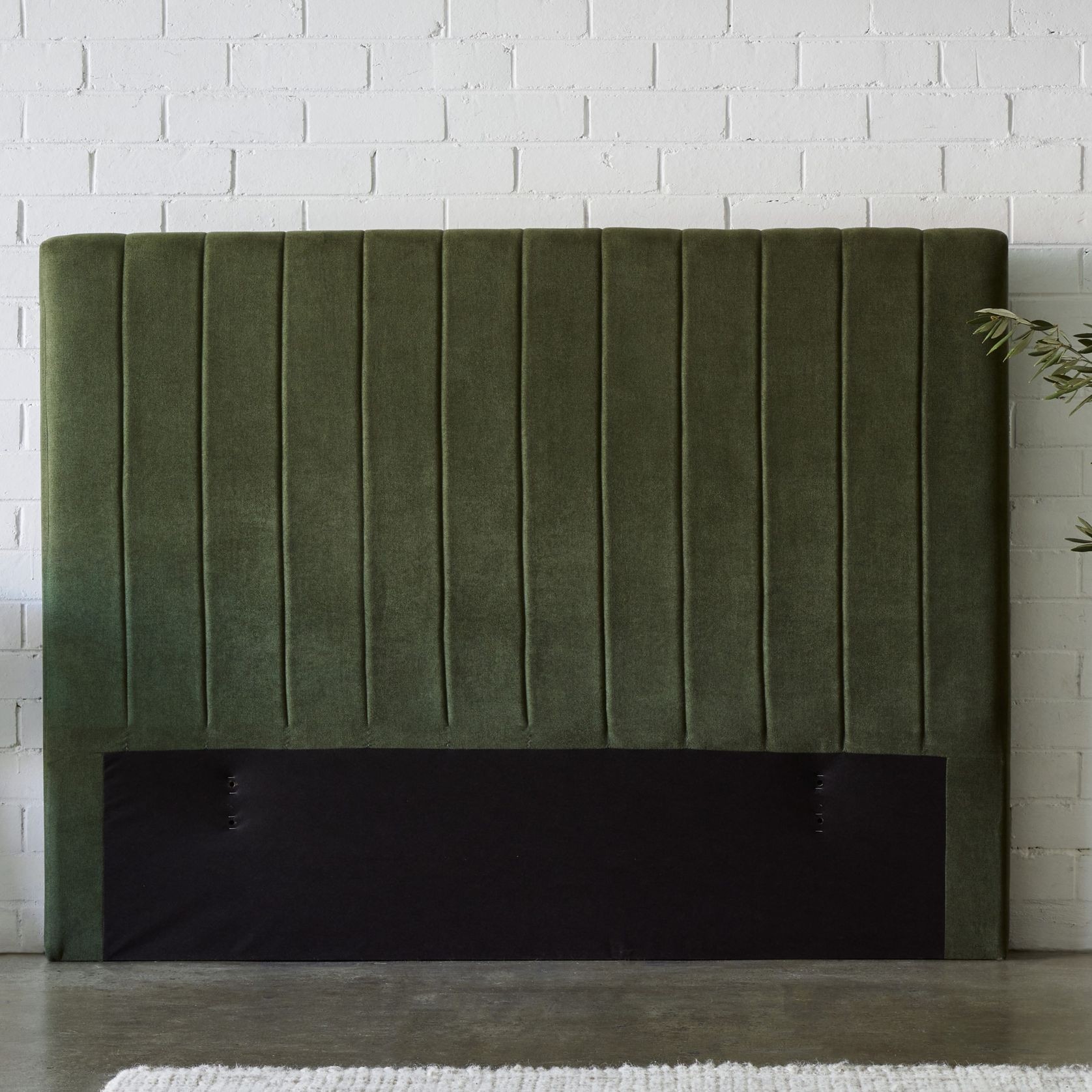 Cannes Queen Upholstered Headboard | Green gallery detail image