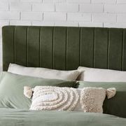 Cannes Queen Upholstered Headboard | Green gallery detail image