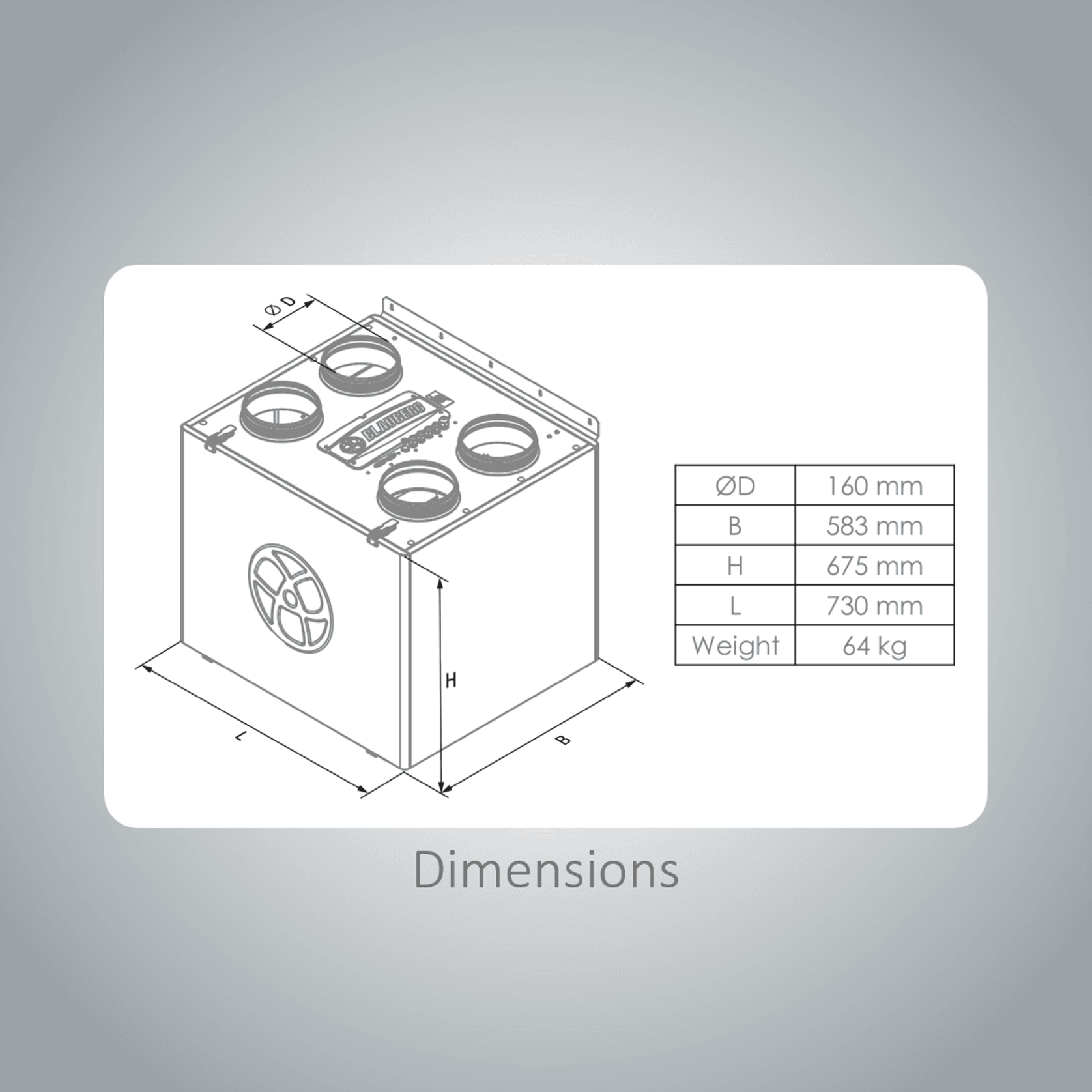 Blauberg KOMFORT SB350 Residential Balanced Ventilation gallery detail image