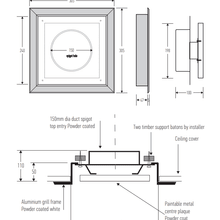 HB1011 / 250 Retro Fit Framed Square Grill gallery detail image