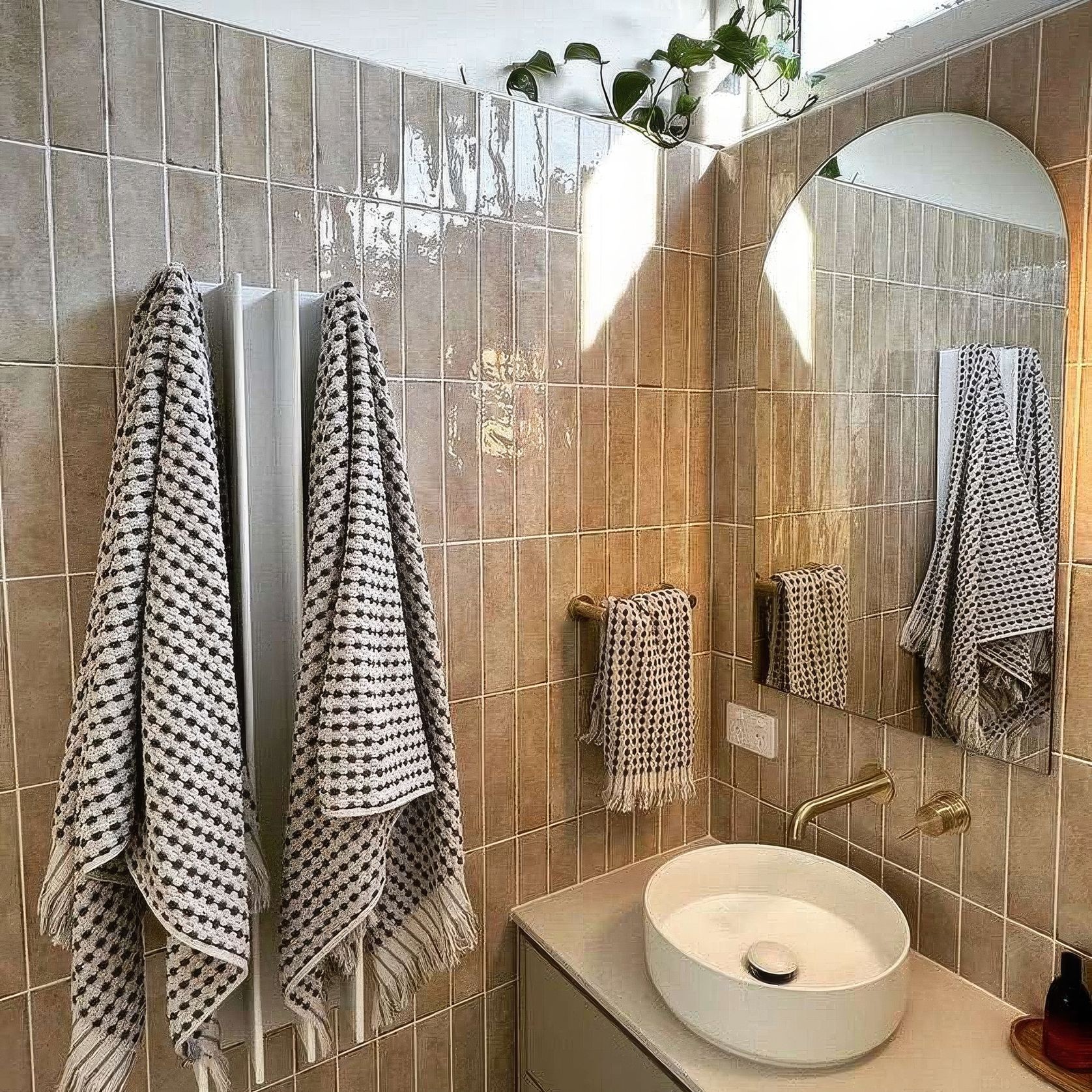 Double Gordon Heated Towel Rail | White gallery detail image