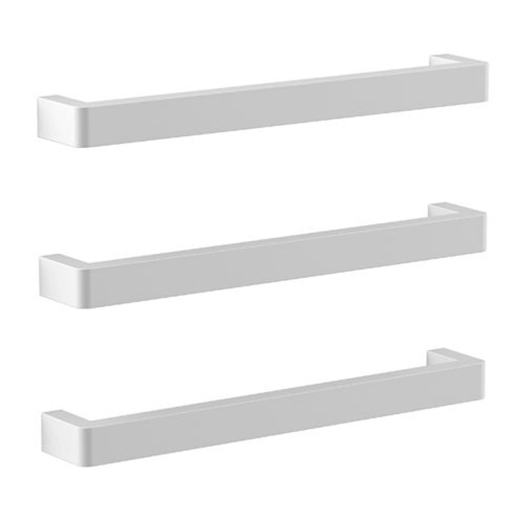 Vera Rounded Heated Towel Bar - 432mm gallery detail image