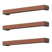 Largo Square Heated Towel Rail - 632mm gallery detail image