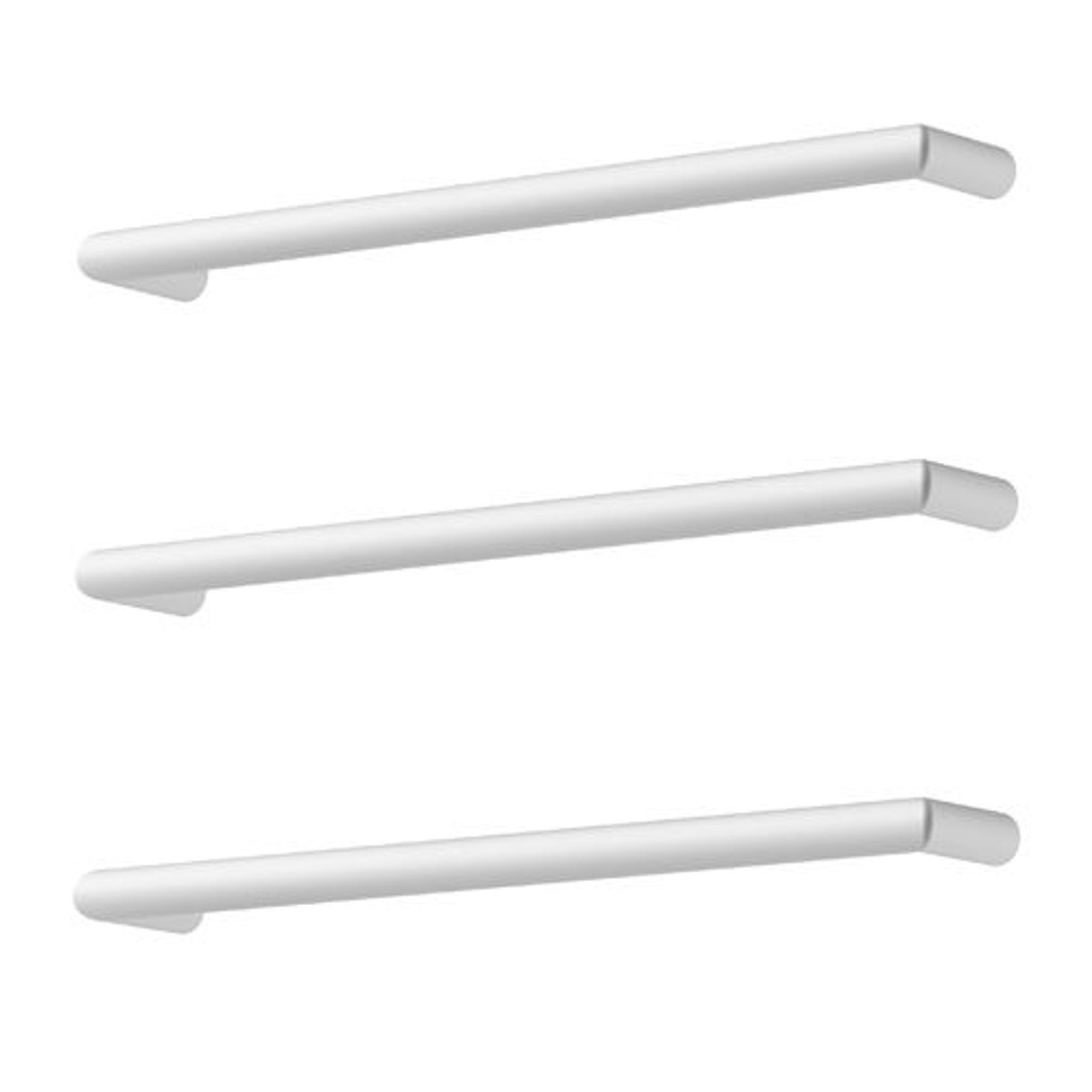 Toro Round Heated Towel Rail - 632mm gallery detail image