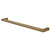 Round Horizontal Heated Towel Rail Brushed Brass gallery detail image
