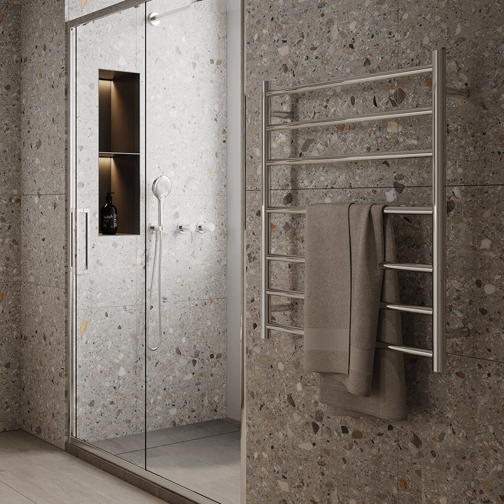 Calora Heated Towel Rail Ladder 7 Bar 630x122x800mm gallery detail image