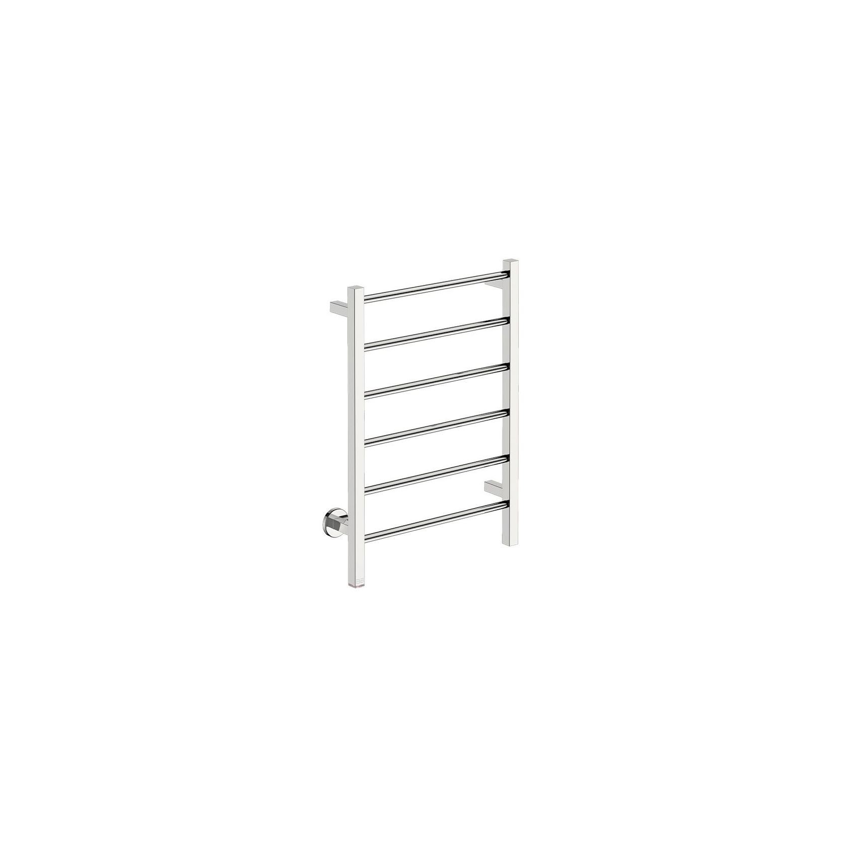 CONTOUR 6 Bar 530mm Straight Heated Towel Rail with PTSelect Switch gallery detail image
