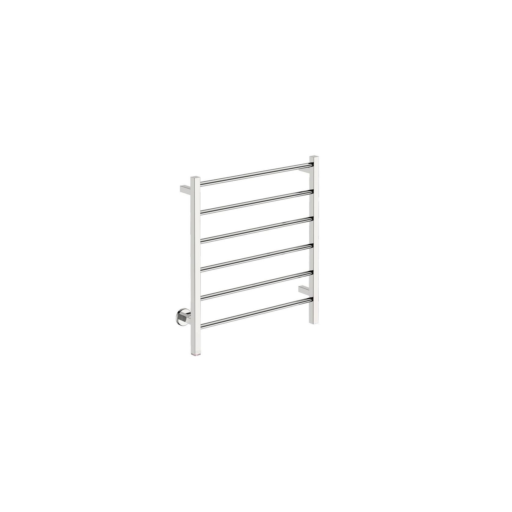 CONTOUR 6 Bar 650mm Straight Heated Towel Rail with PTSelect Switch gallery detail image