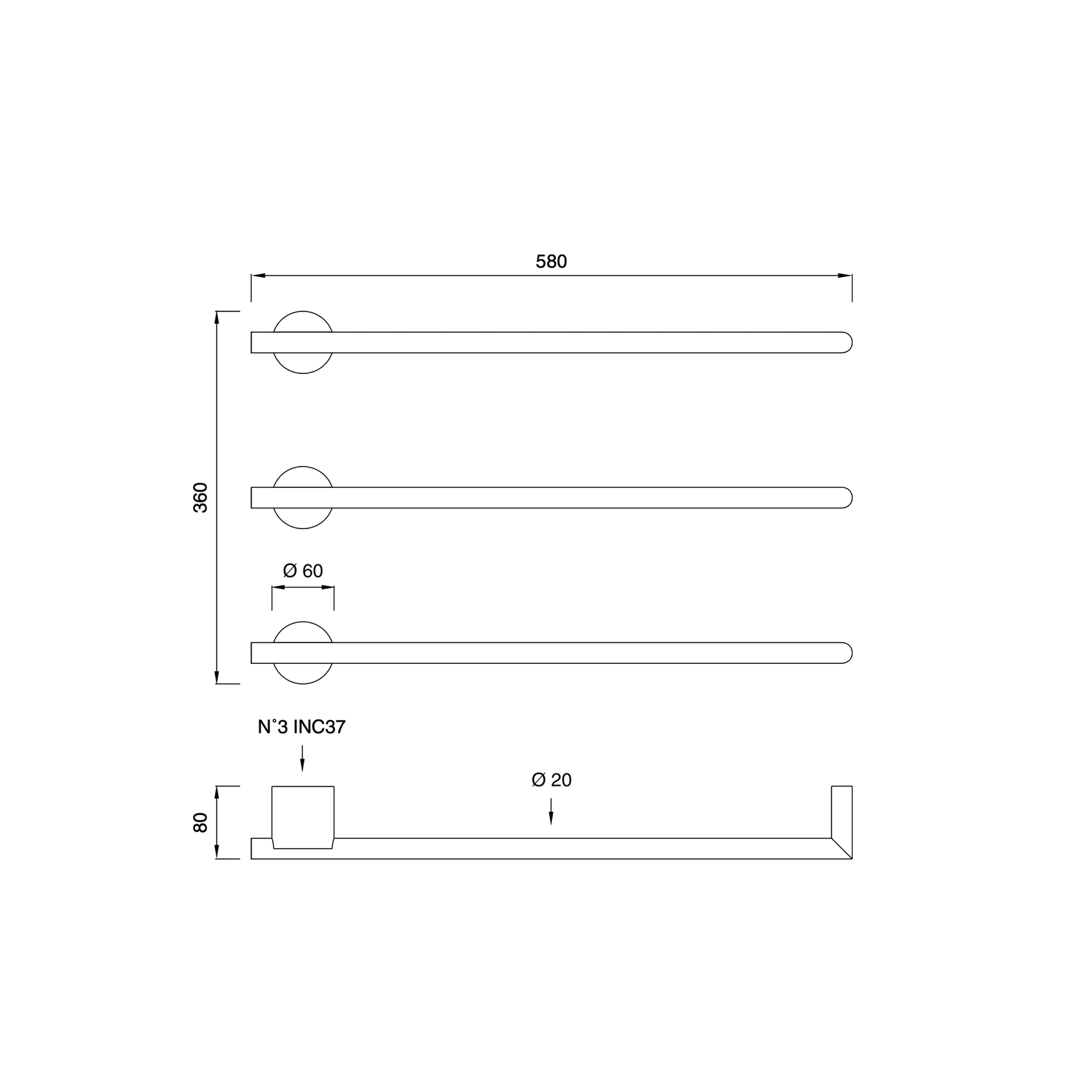 EQUILIBRIO Towel Warmer by CEA gallery detail image