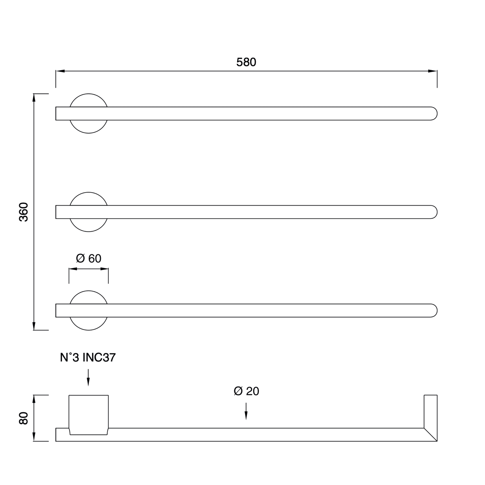 EQUILIBRIO Towel Warmer by CEA gallery detail image