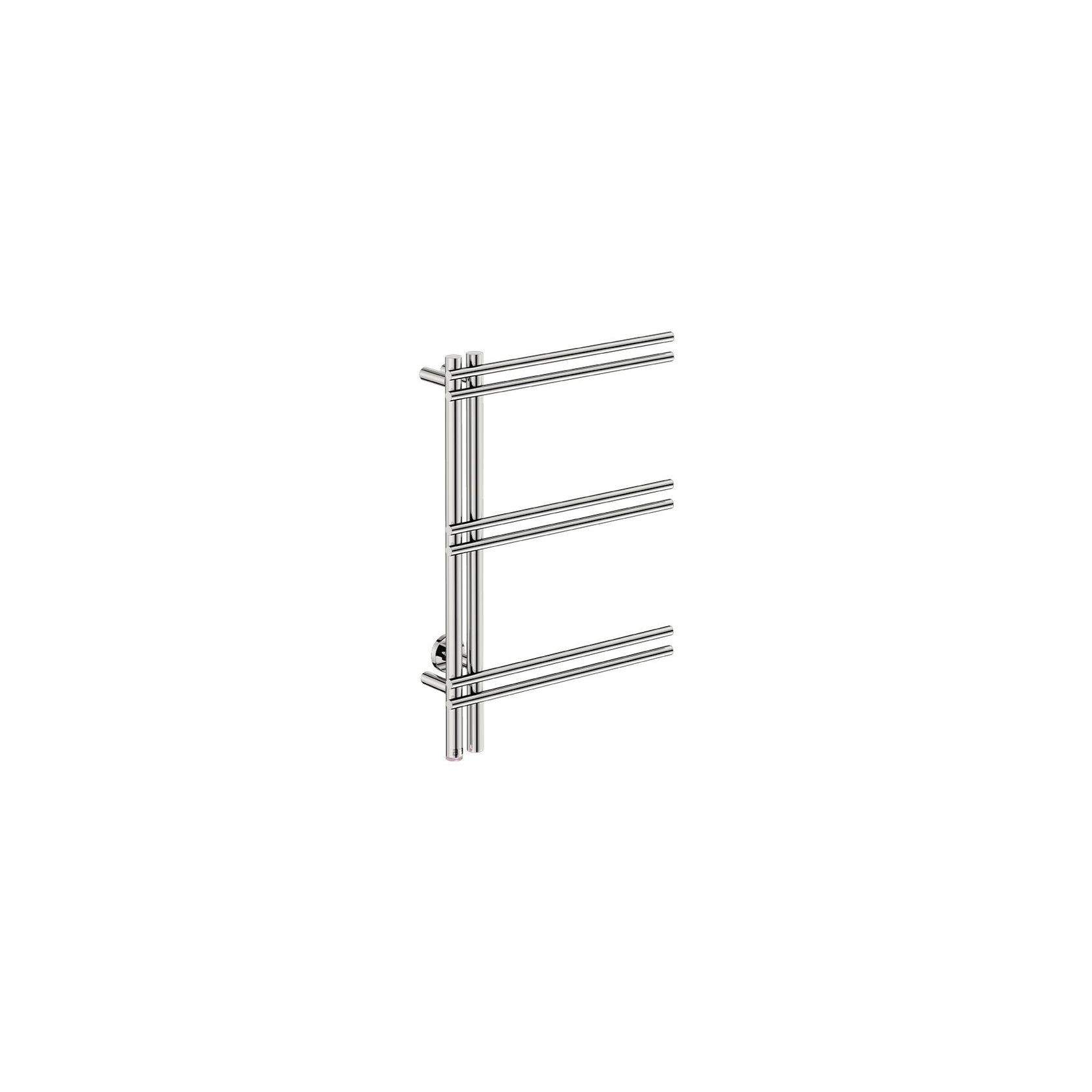 LOFT TWIN 6 Bar 550mm Straight Heated Towel Rail with PTSelect Switch gallery detail image