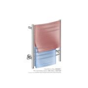 NATURAL 7 Bar 500mm Curved Heated Towel Rail with PTSelect Switch gallery detail image