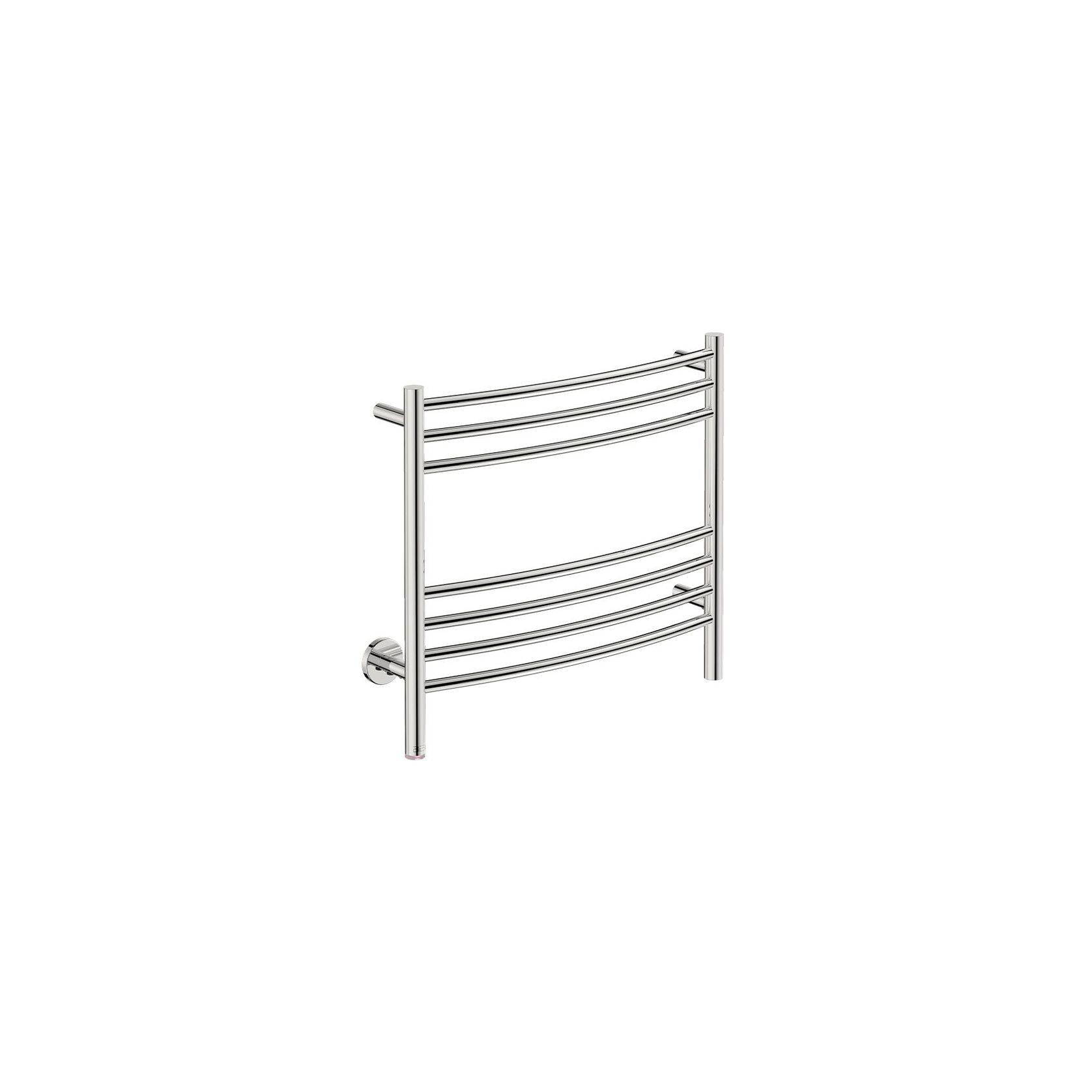 NATURAL 7 Bar 650mm Curved Heated Towel Rail with PTSelect Switch gallery detail image
