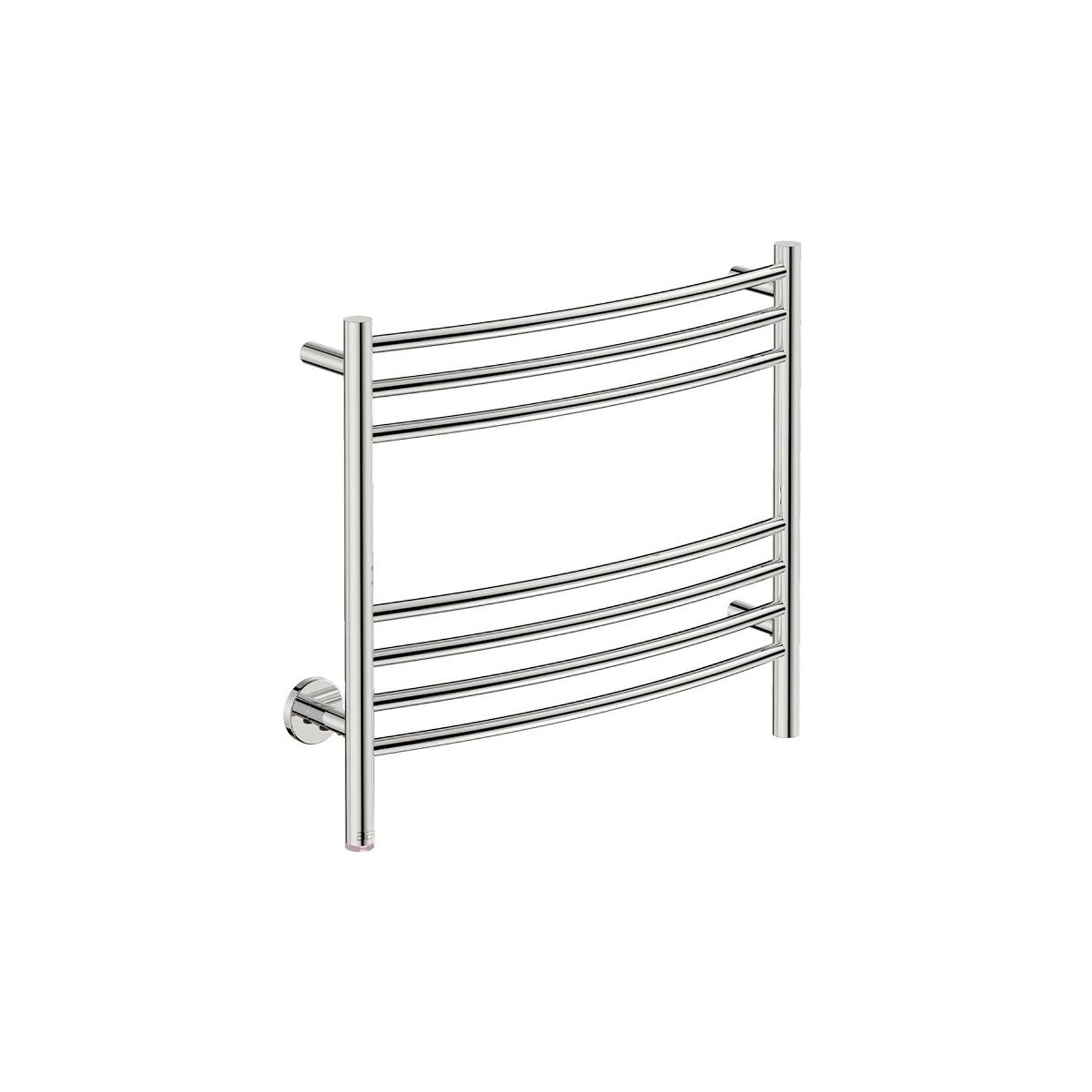 NATURAL 7 Bar 650mm Curved Heated Towel Rail with PTSelect Switch gallery detail image