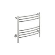 NATURAL 7 Bar 650mm Curved Heated Towel Rail with PTSelect Switch gallery detail image